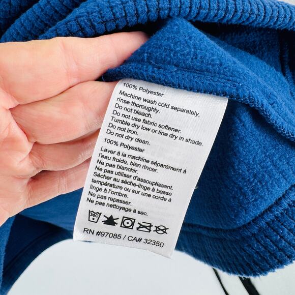 Outdoor Research Mens XL Blue Orange Fleece Pullover Snap Neck Thermal Waffle - Picture 4 of 5